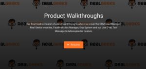 Real Geeks Product Walkthroughs